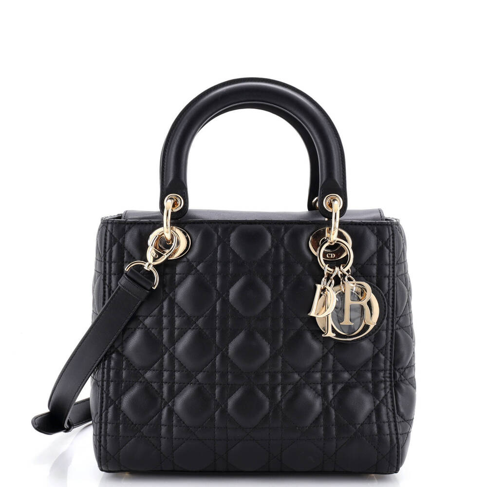 Christian Dior Medium Lady Dior Bag Cannage Quilt Lambskin